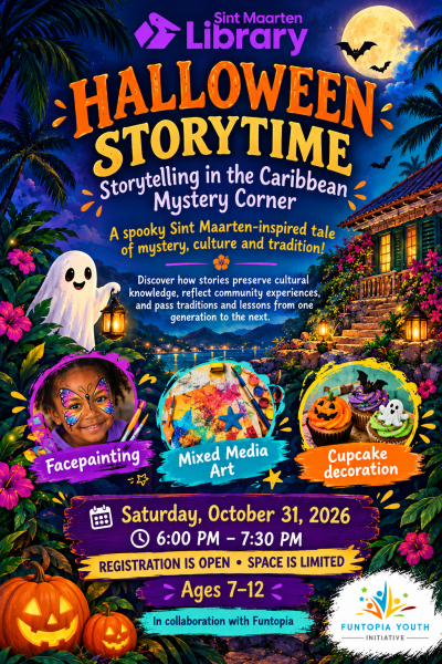 Sint Maarten Library Invites Children to Halloween Story time and Creative Activities