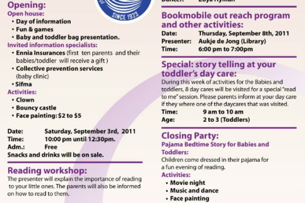 Read to me: Babies and toddlers program | Sint Maarten Library